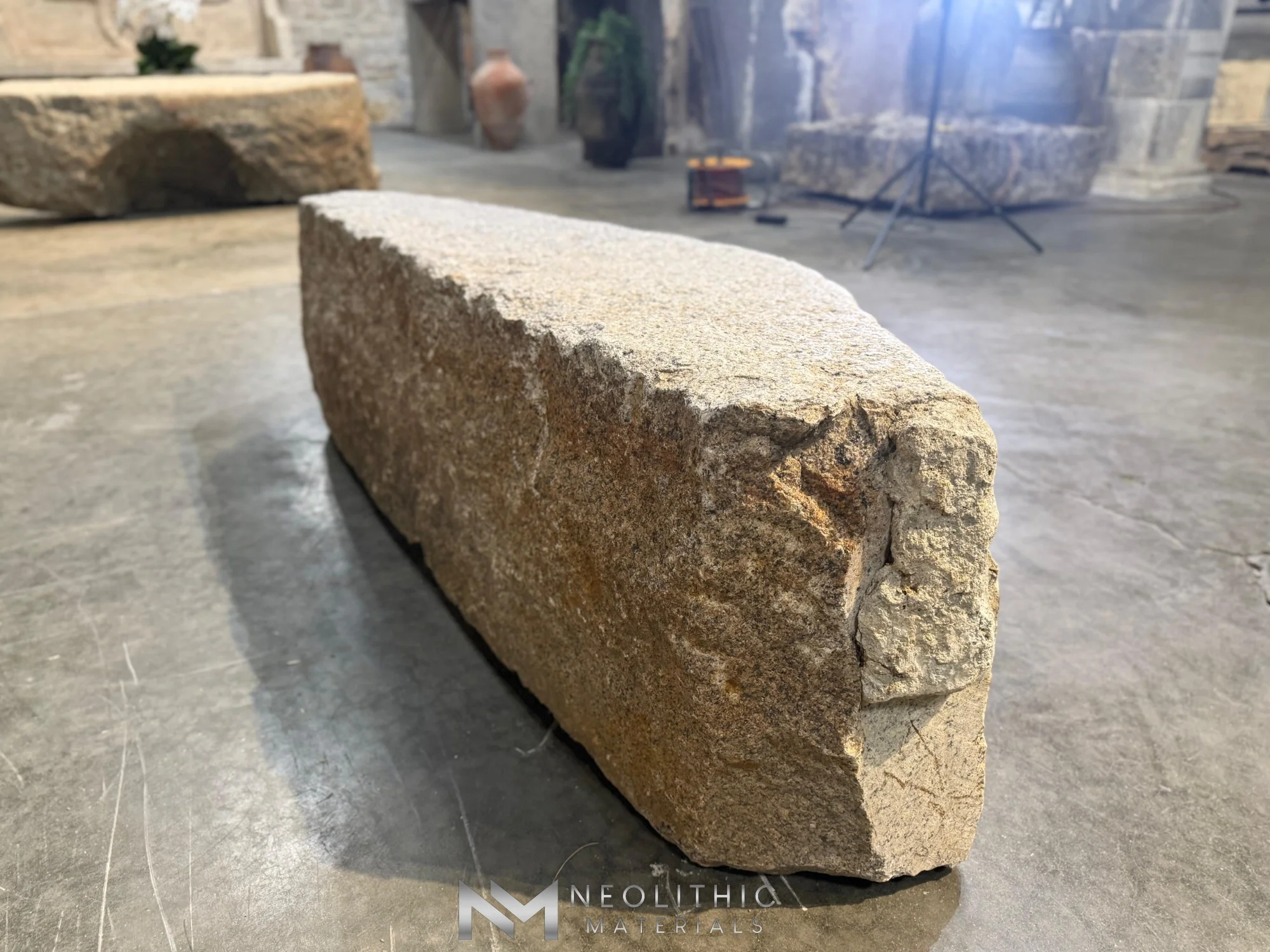 Antique Granite Bench - Image 5